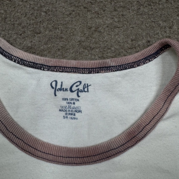 John Galt Ringer T Shirt Women's One Size ( Fits M ) White Angel Graphic Tee - Picture 4 of 7